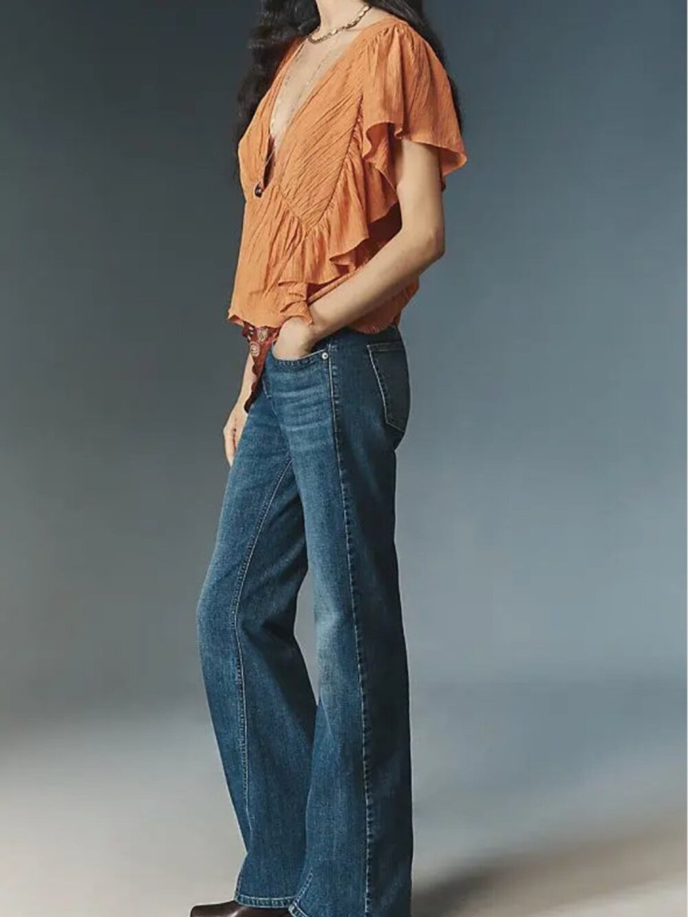 Pilcro Low-Rise Flared Jeans - Picture 2 of 4